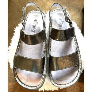 Alegria Verona Chrome Patent Leather Sandals Shoes VER 123A EU 39/ US 8.5-9